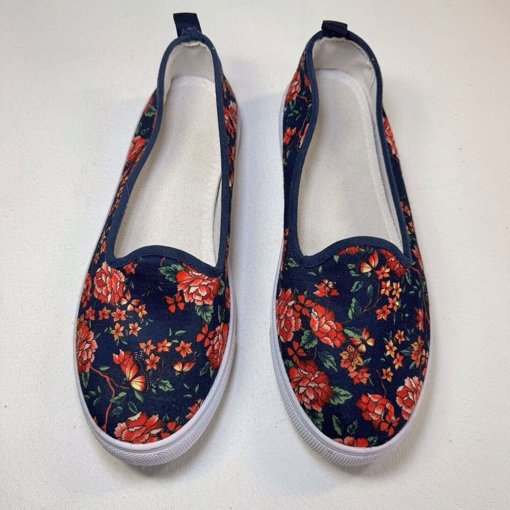 The Skyline Collection Slip-on Shoes Women's Size‎ 9 Multi-Color Floral Low Top